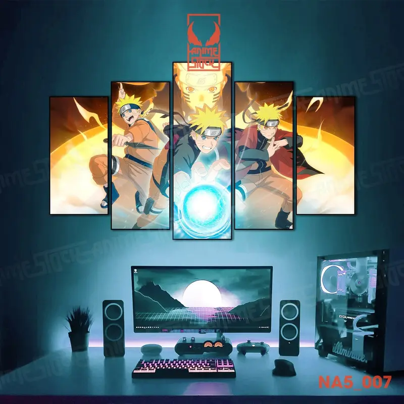Tranh Naruto Dán Tường Anime Canvas Siêu Bền Đẹp, Kích Thước L (25x75cm), Chất Liệu Formex Kim Tuyến 5mm - Decor Tường, Trang Trí Nhà 4