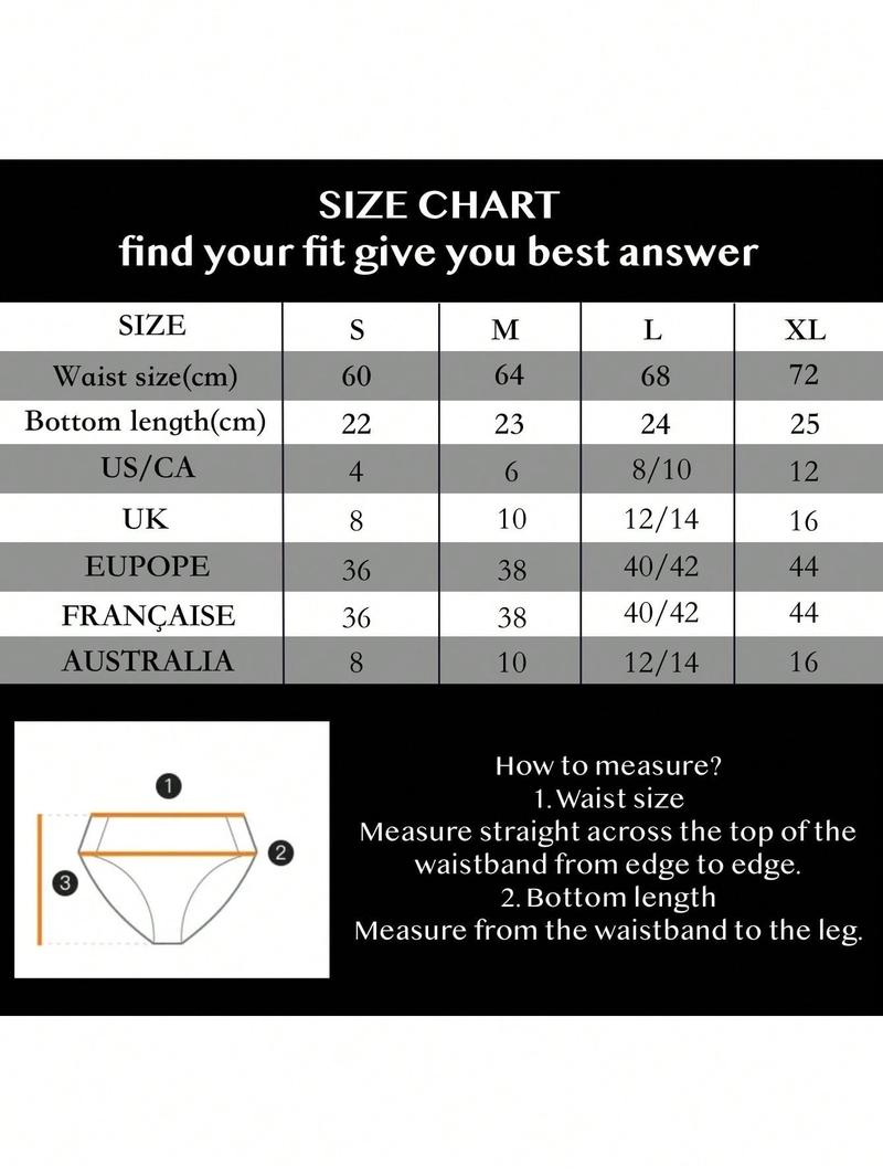 Product Introduction of 4pcs Women's Solid Black/Multi-Color Underwear, Comfortable And Breathable, Everyday Mid-Rise Panties With Wide Waistband Design 10