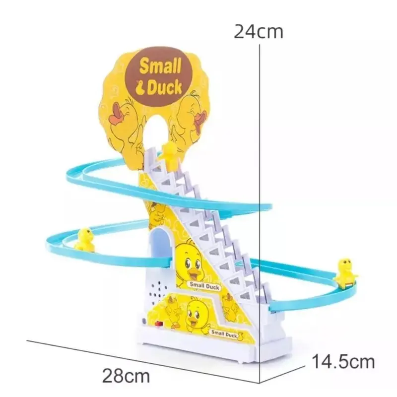 Mainan Anak Laki-laki Dan Perempuan Track Tangga Small Duck Bebek Kuning Ada Musik Dan Lampu Maenan Track Racing Balap Naik Tangga Untuk Anak-anak Cowok Dan Cewek Umur 3 4 5 Tahun Murah Plastik 4