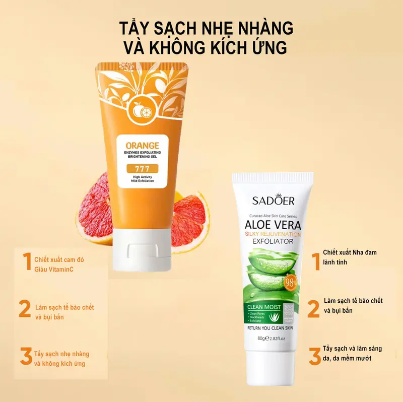 [MUA 2 GIẢM 30%] Tẩy Tế Bào Chết Da Mặt Cho Học Sinh Sinh Viên Nam Nữ Skincare Làm Sạch Da Nhẹ Nhàng Gel Exfoliator 6