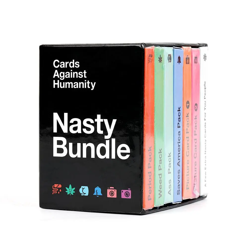 Cards Against Humanity Mini Expansion Nasty Bundle, 6 Theme Packs, Fun Game Night Party and Gathering Card Games, Party Game for Adults