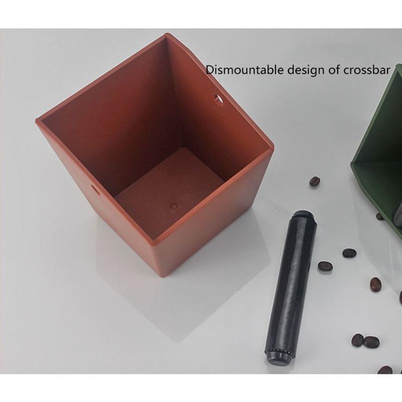 Product Introduction of Anti Slip Coffee Grounds Bucket Semi-automatic Diagonal Mouth Espresso Dump Bin Removable Knock Bar Space Saving Coffee Waste Bar Home 14