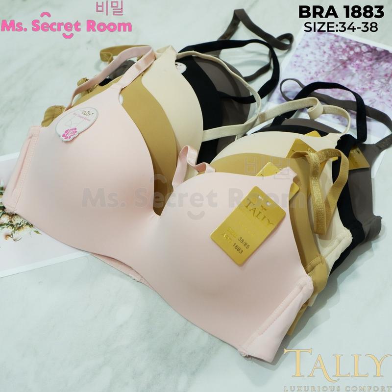 Tally Bra Bh Seamless 1883 I Tanpa Kawat I Cup C I 1/2 Cup I Busa Tipis I Size 34 – 38 I Kait 2 I Bahan Katun Seamless 0