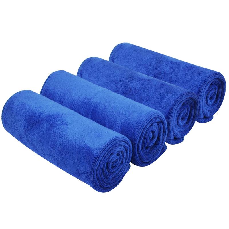 Car Cleaning Towel, 4 Counts/set Superfine Fiber Car Drying Towel, Highly Absorbent Car Detailing Towel, Car Wash Accessories 0