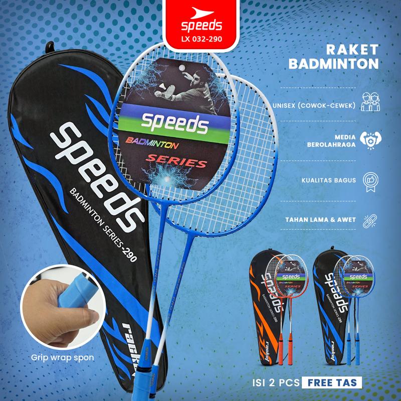 Permainan Raket SPEEDS Raket Badminton isi 2pcs Raket Bulu Tangkis Alat Olahraga - Shop ...