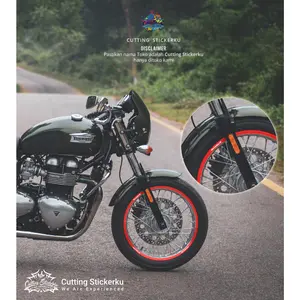 Stiker List Velg Motor Roll Sticker Lis Pelek Gulung Skotlet Ganti Warna Repaint (1 set isi 4 roll)