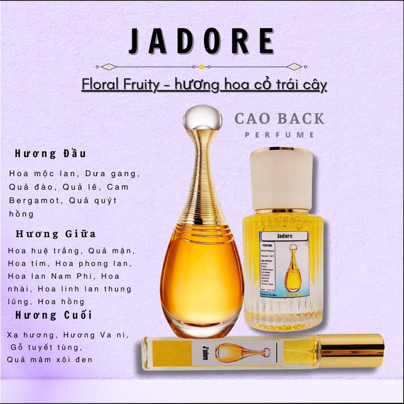 Nước hoa nữ Ađore. Hương thơm hoa cỏ nhẹ nhàng, gợi cảm, sang trọng.