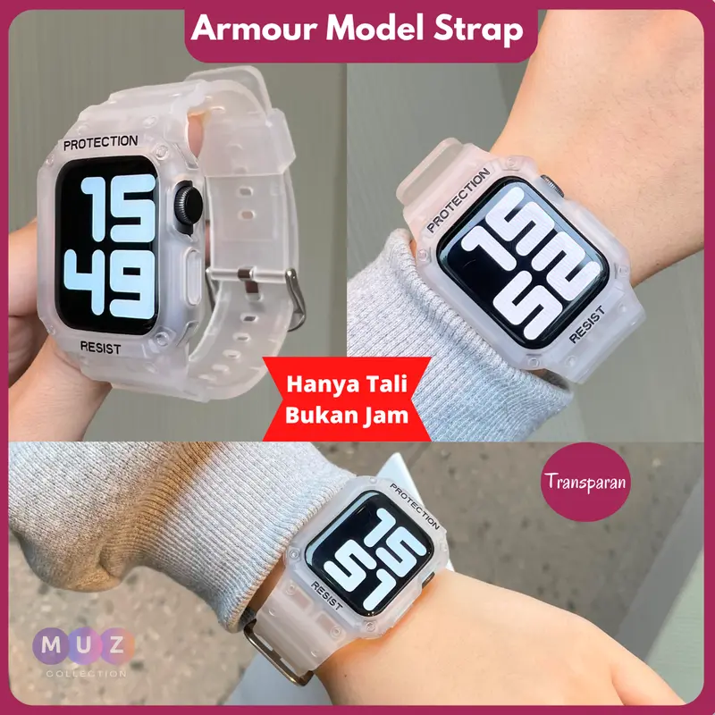 Armour Model Strap untuk A watch series 1 2 3 4 5 6 7 8 T500 T55 HW Series IWO Series T55 plus T500 Plus Pro 4