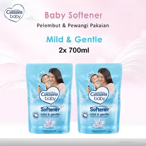 Cussons Baby Softener Mild & Gentle 2x 700ml Pelembut Pakaian Bayi dengan Keharuman Lily of the Valley yang Lembut
