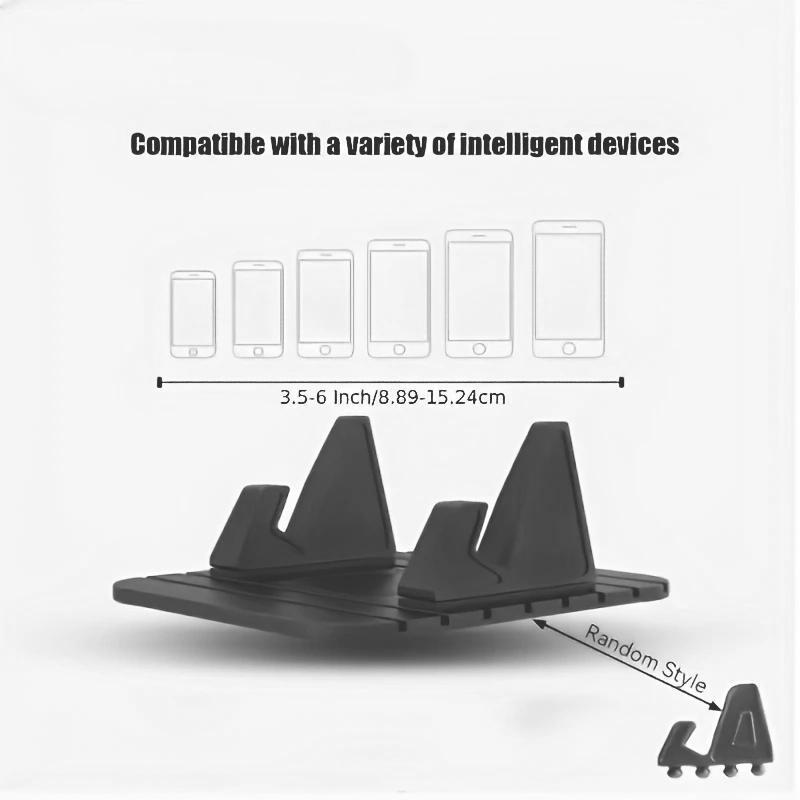 Silicone Car Dashboard Phone Holder, 1 Count Anti-slip Car Phone Holder, Universal Car Interior Accessories for iPhone & Samsung 2