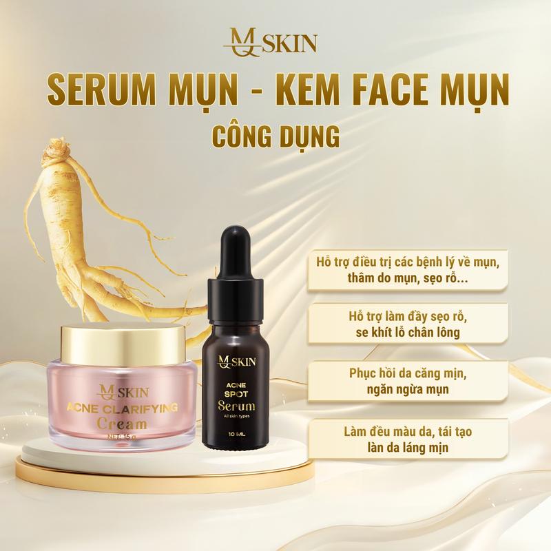 [Combo Mụn] Cao Mụn + Serum Mụn - Hỗ Trợ Cải Thiện Tình Trạng Da Mụn , Thâm  Làm Đẹp Da Chăm Sóc Da Nữ [MQ SKIN]