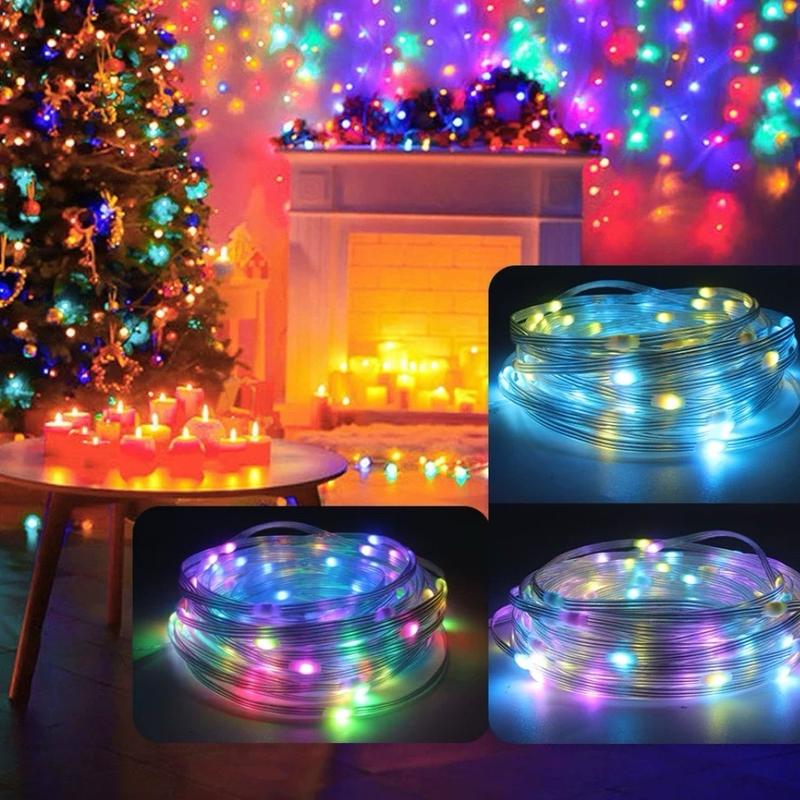 Đèn Led Cuộn nháy đuổi 20M 200 Hạt Led -Dây đèn LED trang trí RGB 5V Cổng USB nháy theo nhạc kèm điều khiển thanhled dántường denled lighting chong