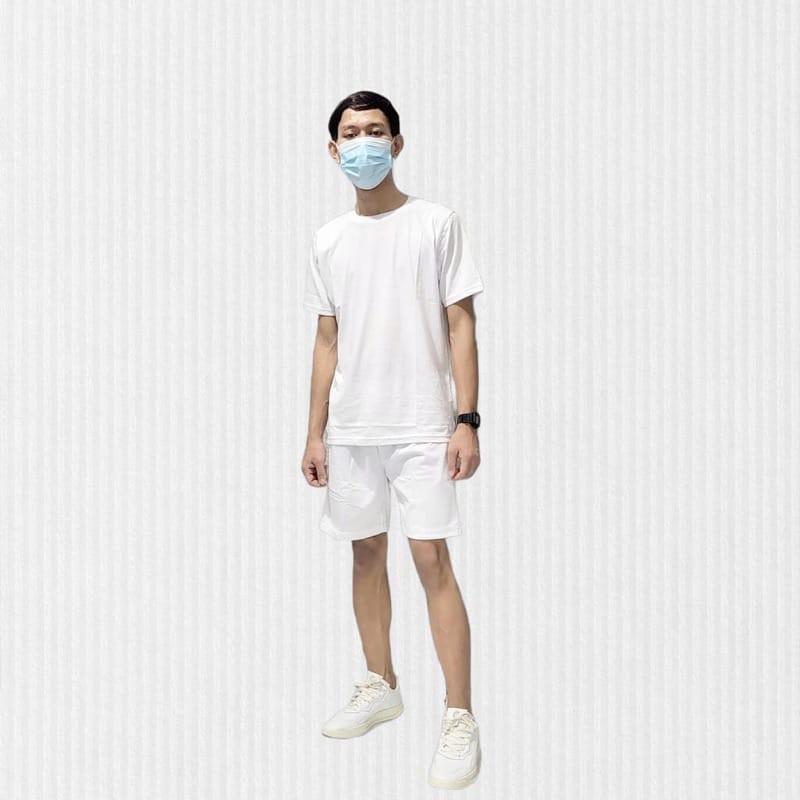 Product Introduction of Baju stelan tes pendidikan akademi polisi tni warna putih polos nyaman kaos celana pria hitam katun  Lengan pendek Polos 2