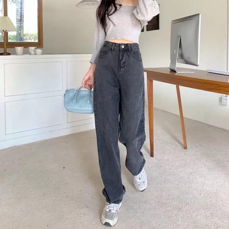 Product Introduction of CLEYA JEANS CULLOTE LOOSE PANTS - Model Kekinian Highwaist 25