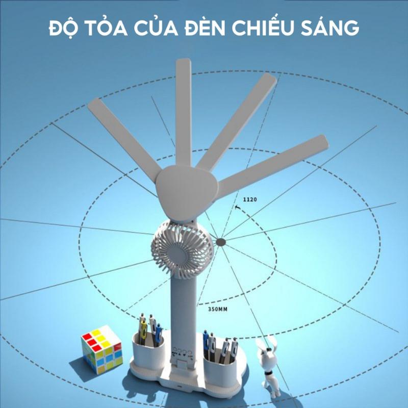 ĐÈN HỌC ĐỂ BÀN TÍCH ĐIỆN 3 MÀU - ATH Lighting - Có quạt tích điện 3200Mh, Chống Cận Thị, ĐÈN LED, Có Màn Hình LCD Hiển Thị Đa Thông Tin, Dung Lượng Khủng 3200Mah - đểbànhọc den hoctichdien 5