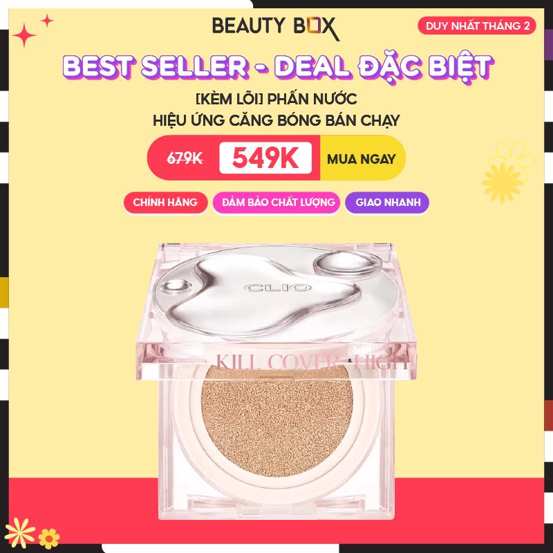 Phấn Nước Clio Hiệu Ứng Căng Bóng Kill Cover High Glow Cushion (14Gx2) (Tặng kèm lõi) - Trang Điểm Mỹ Phẩm Nữ