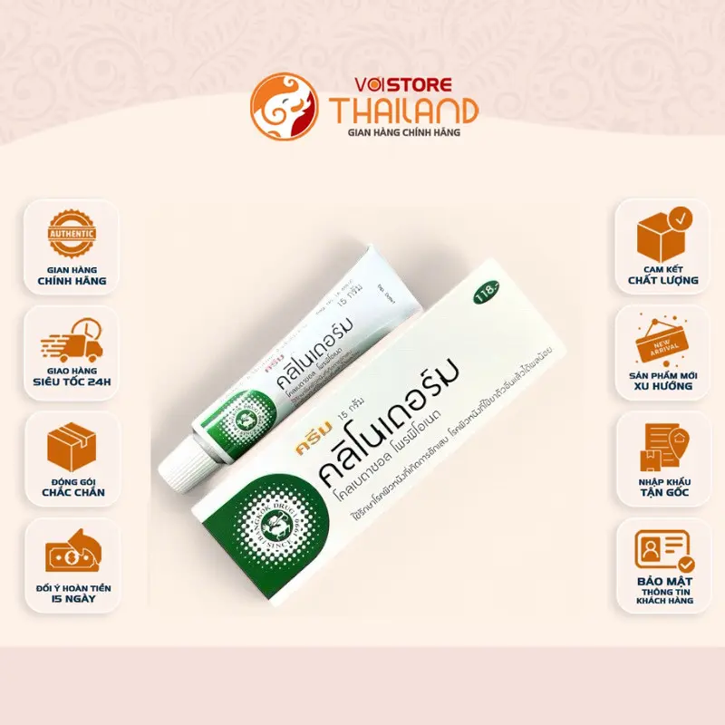 Kem bôi vảy n.ến, khô da Clinoderm Thái Lan tuýp 15g