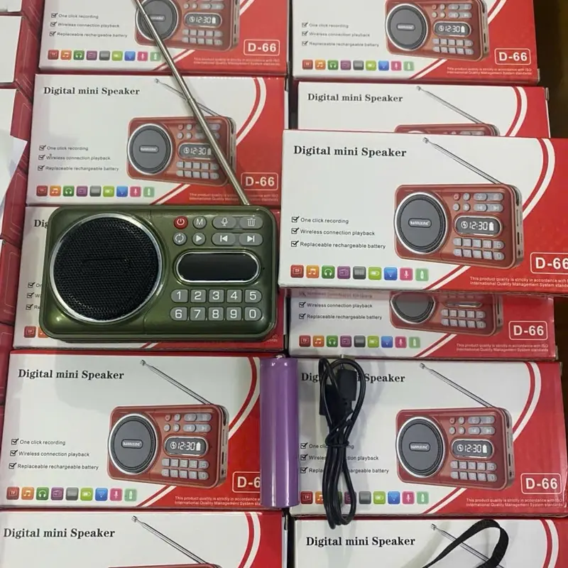 ￼Máy nghe đài FM, Kinh Phật, Nhạc từ thẻ nhớ USB, Có đèn pin YSF-007 Bluetooth có cổng cắm tai nghe 3.5mm 5