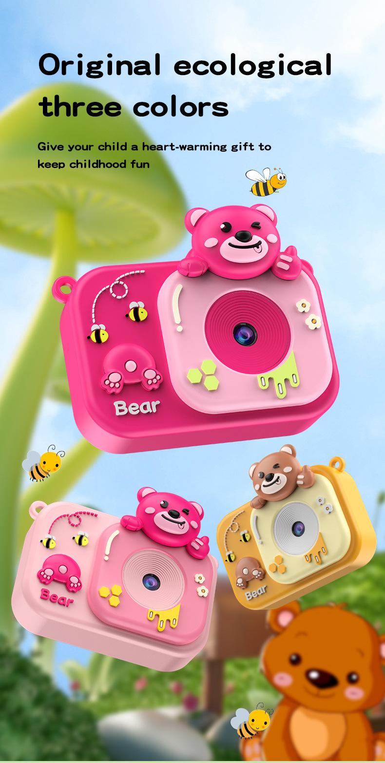 Product Introduction of New children's camera with front and rear dual camera cartoon camera toy, high pixel camera, anti fall gift 12