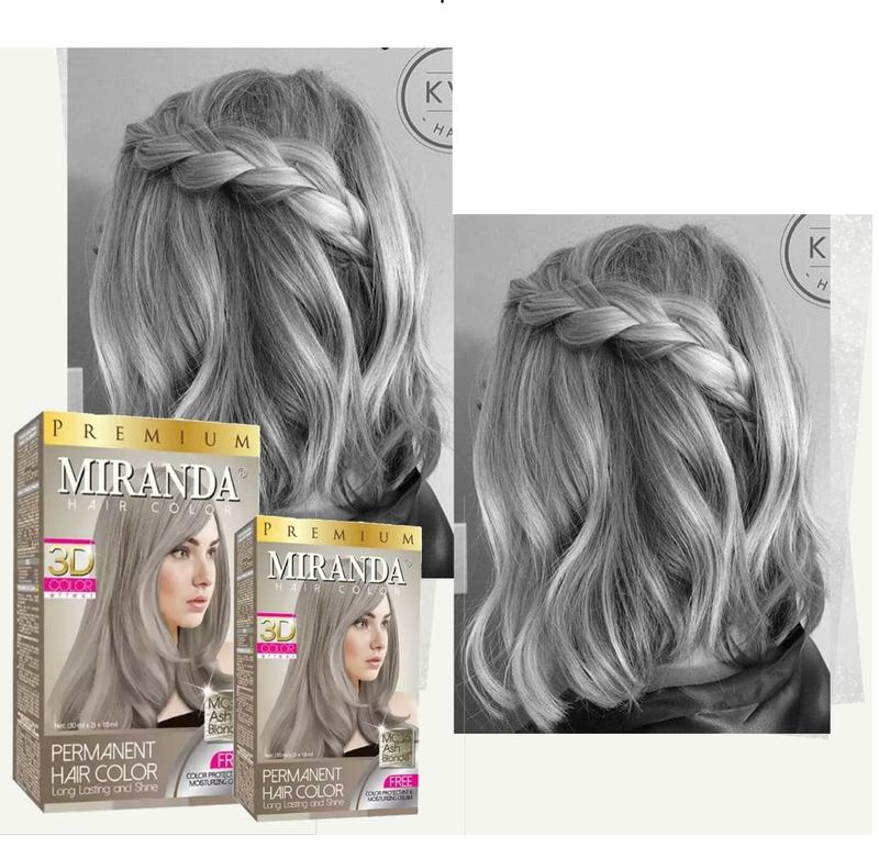 MIRANDA Hair Color Cat Rambut Abu Pewarna Rambut Ash Grey Blonde MC-16 2
