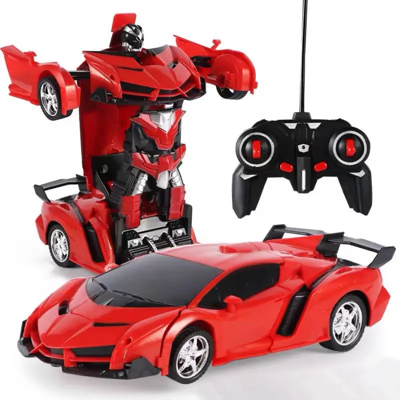 Ô tô điều khiển từ xa- Siêu xe biến hình 2in1 robot biến  hình kèm sạc điện phù hợp cho các bé từ 2 tuổi 7