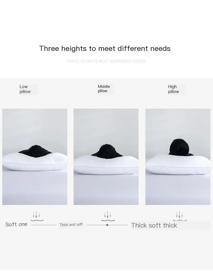 Hotel Pillow Core   Hotel Collection Bed Pillows   Comfortable Skin friendly Breathable Pillow for Back Stomach Side Sleepers