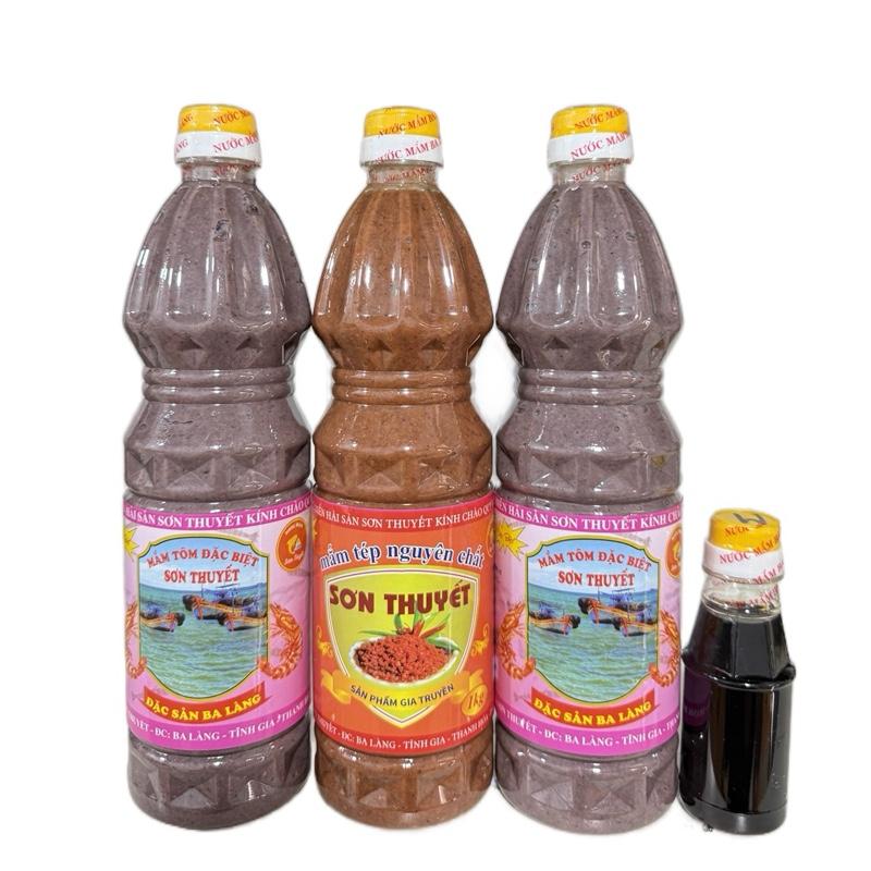 [ Tặng 100ml mắm mực] 2kg mắm tôm và 1kg mắm tép ba làng thanh hóa