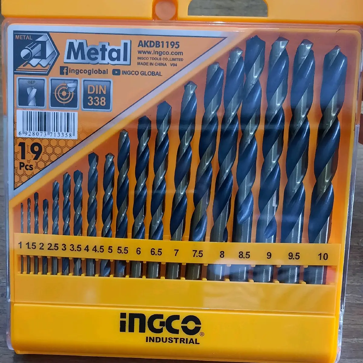 Mata Bor Besi Set 19pcs Ingco AKDB1195