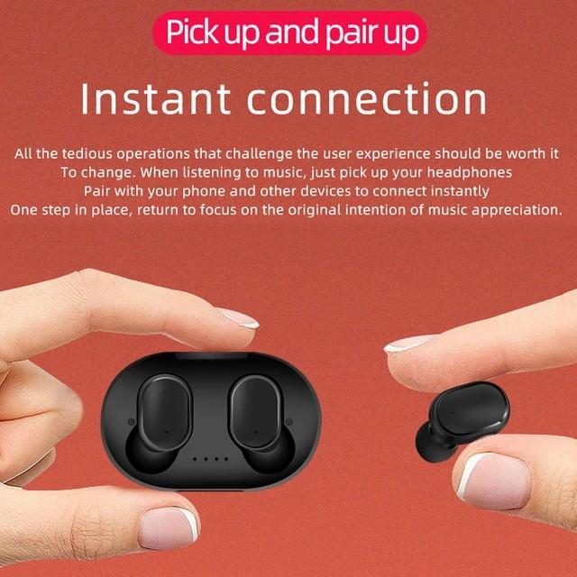 Product Introduction of A6S TWS Earphone Bluetooth Nirkabel 5.0 Headset Earbud Olahraga Mikrofon Earphones Headphone Hitam Wireless Handset head sead Pink Bass Ponsel 12