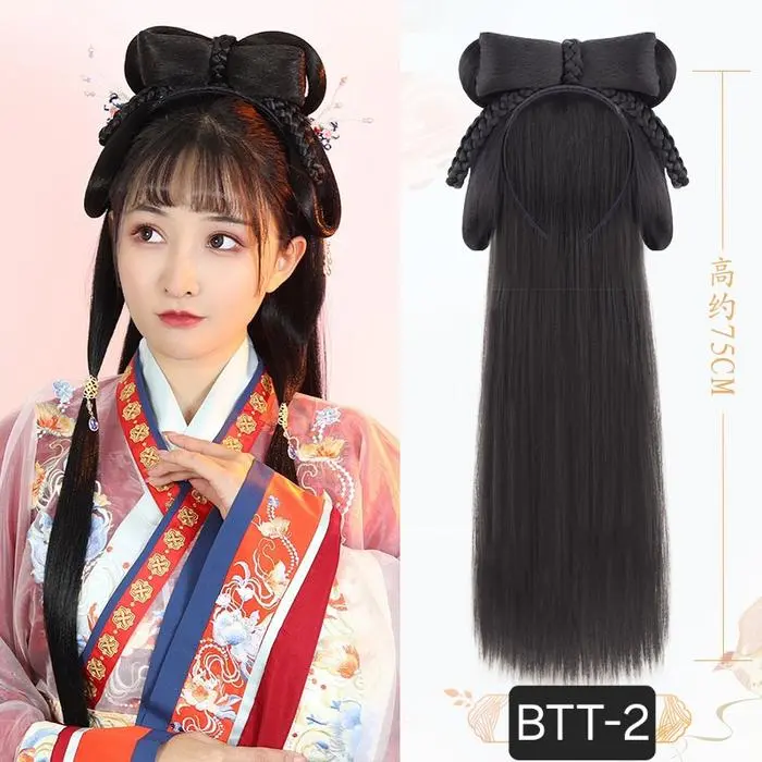 siap kirim Bando Rambut Hanfu Wig Headband Imlek China Cina Kostum CNY ...