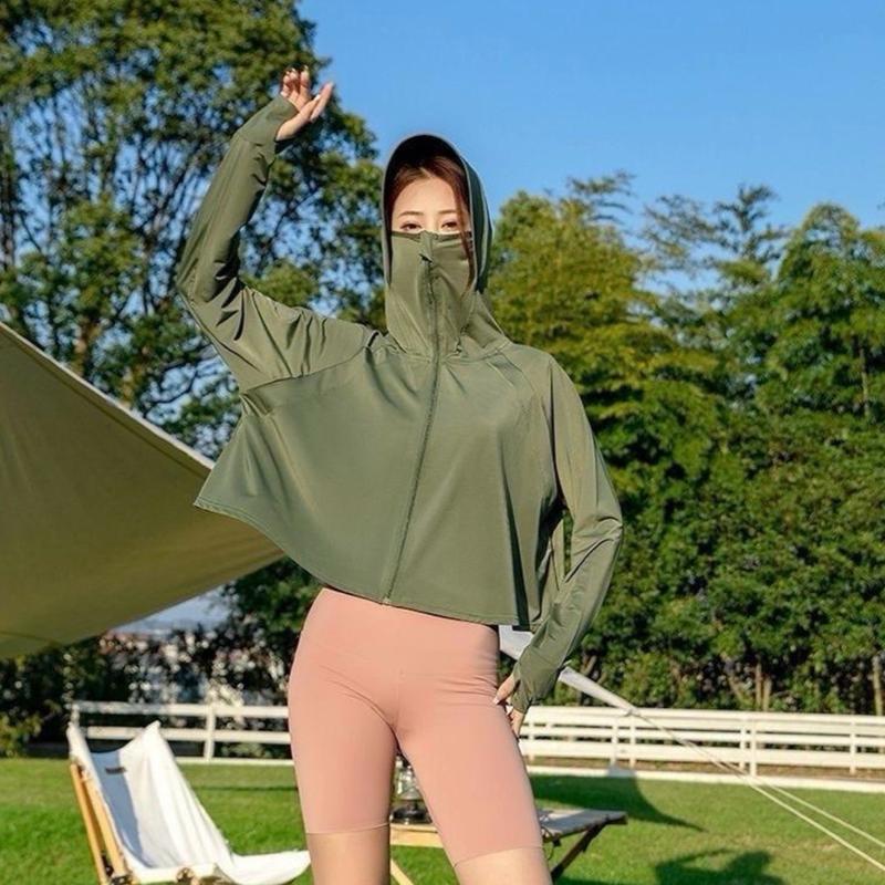 Áo chống Nắng Mỏng CROPTOP nữ Cánh Dơi thun lạnh 1 lớp có mũ rộng vành chất vải mát lịm chống tia UV tia cực tím dáng ngắn hàng QCCC