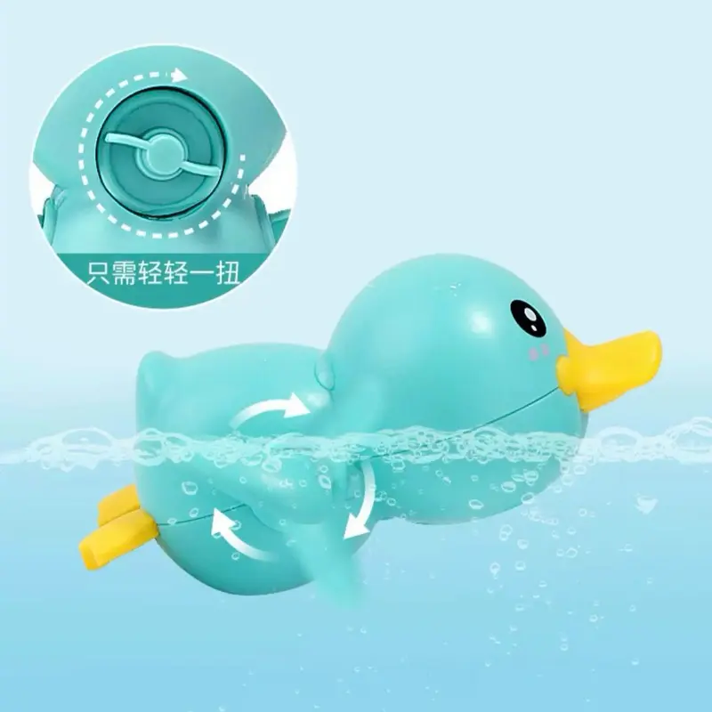 Mainan Wind UP DUCK bebek putar / mainan mandi bayi bebek renang putar 7