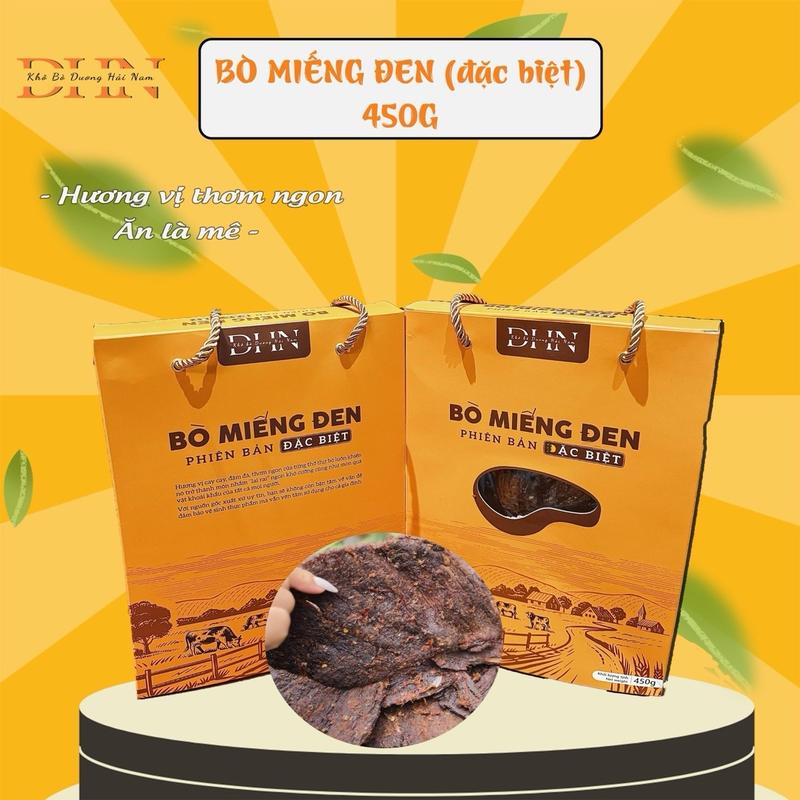Khô Bò Miếng Đen Dòng Đặc Biệt Loại Mới - Gói 450g - Vị cay nhẹ - đồ ăn vặt snack