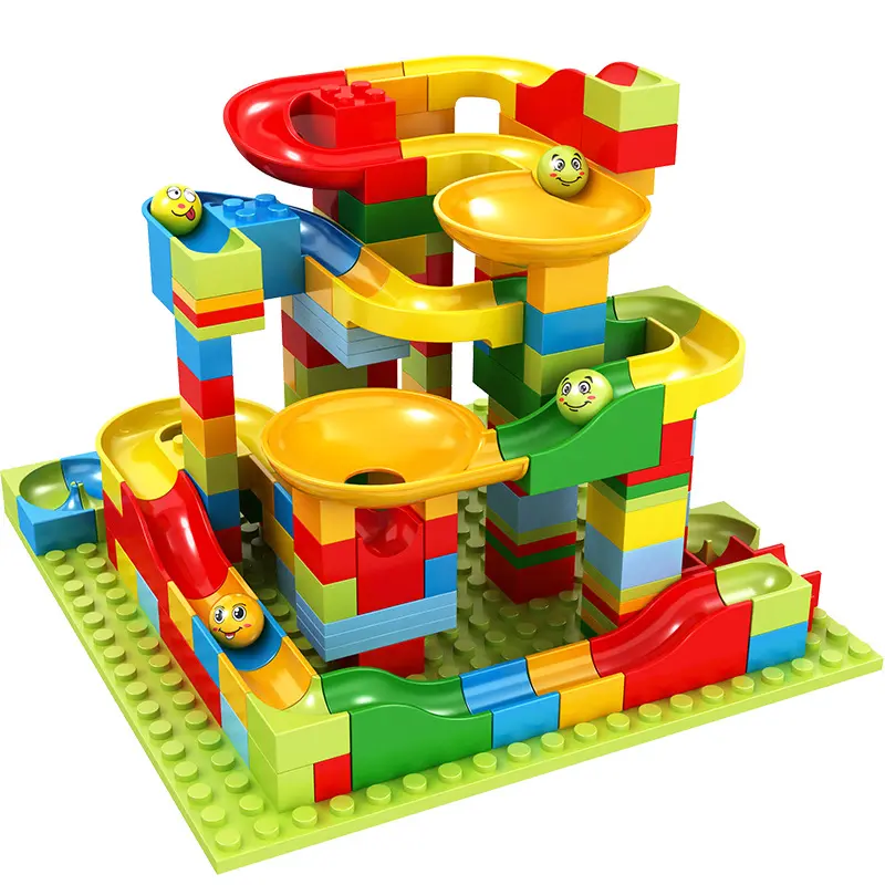Bộ Xếp Hình Tháp Bóng Trượt Đa Năng 168 Chi Tiết Đồ Chơi Toy Tháo Lắp Bộ Lắp Ráp