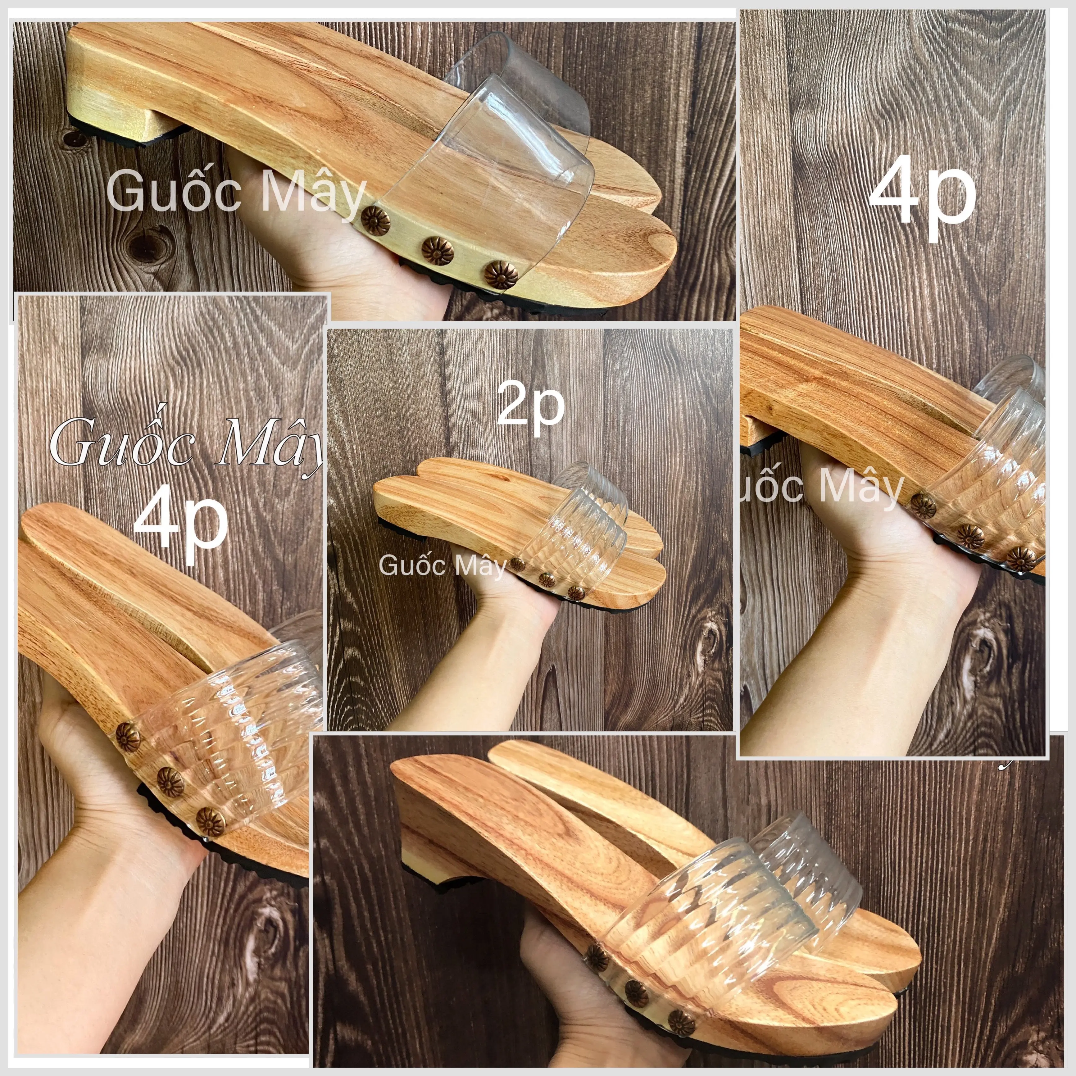 Guốc Mộc Guốc Gỗ Quai Trong Các Loại Cao 4 phân 5 phân