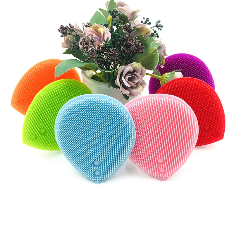 Bàn Chải Gội Đầu Bằng Silicon, 1 Cái, Để Tắm Cho Em Bé Trẻ Sơ Sinh, Silicon Mềm, Dành Cho Bé Trai Và Trẻ Em, Dụng Cụ Làm Sạch, Mini, Làm Đẹp, Làm Sạch Sâu 3