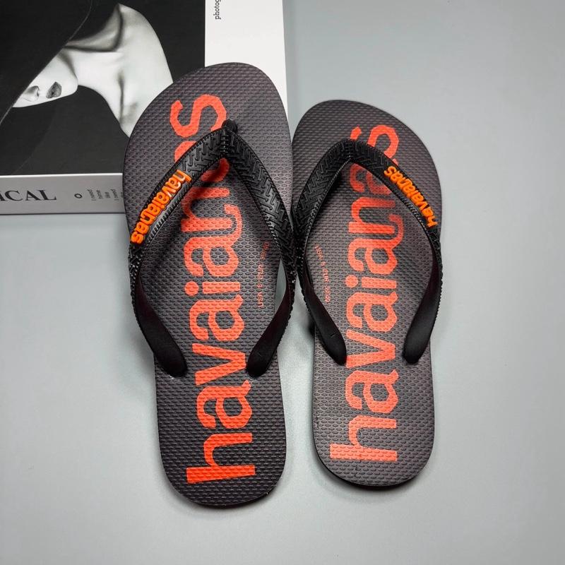 Dép kẹp thái Đen chử cam dép cao su xỏ ngón dép boy phố dép Nam đế bằng