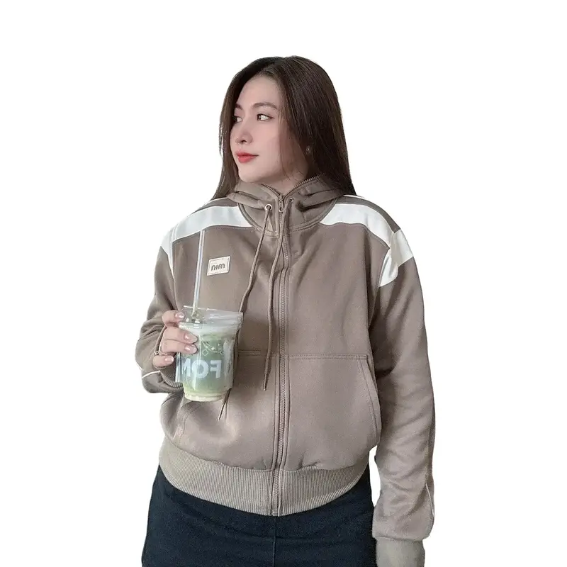 ÁO KHOÁC PHỐI LOGO 2 DA ( MKN CLOTHING ) Nữ Women Top Jacket 3
