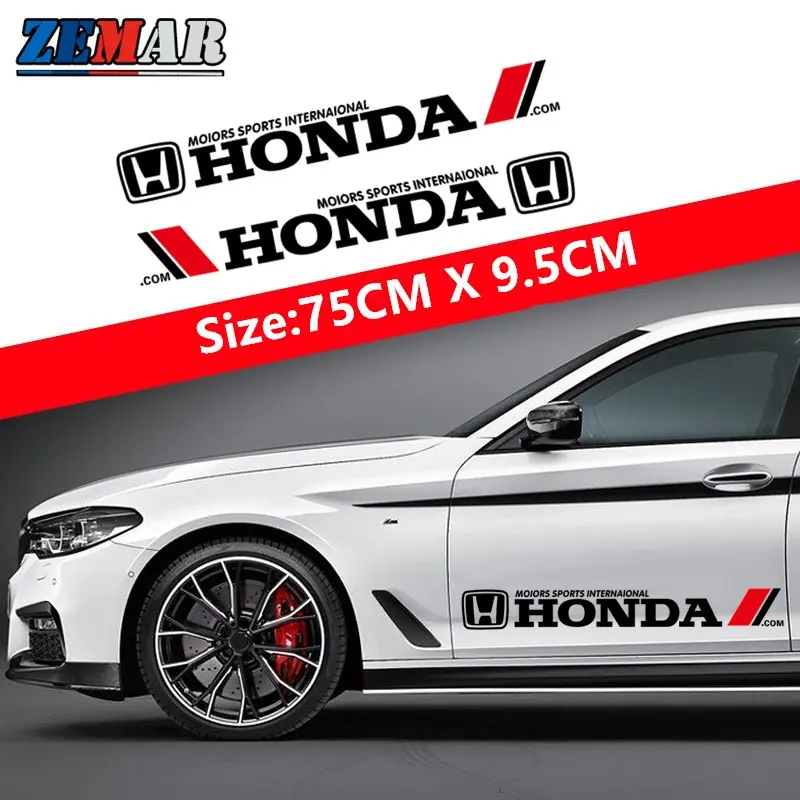 Honda Car Waterproof Stickers Auto Door Side Body Decor Decals Anti-scratch Cover Scratches For Honda Brio City Civic CRV HRV BRV Accord Mobilio WRV Odyssey Freed Jazz