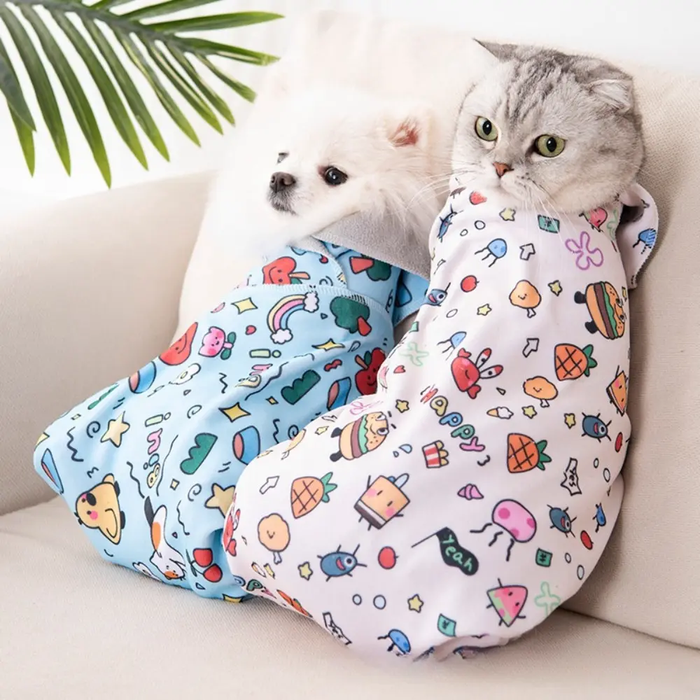 Portable Hundred Patch Fabric Cosmetic Bags Anti-Scratch Multi-function Control Cat Artifact Anti-Bite Cartoon Cat Wrap Fixed Bag for Makeups