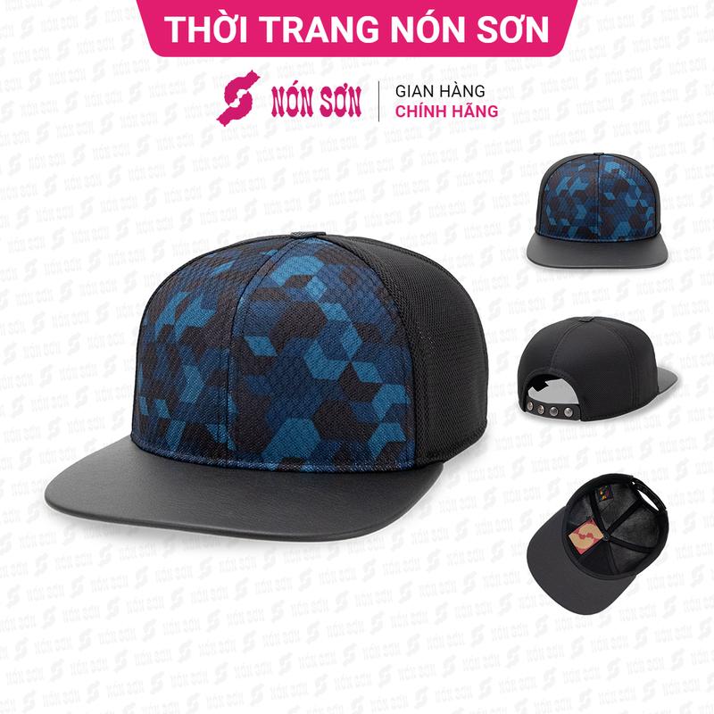 ƯU ĐÃI - Mũ snapback hiphop NÓN SƠN hoa văn ngẫu nhiên MC210BK-XH1HV
