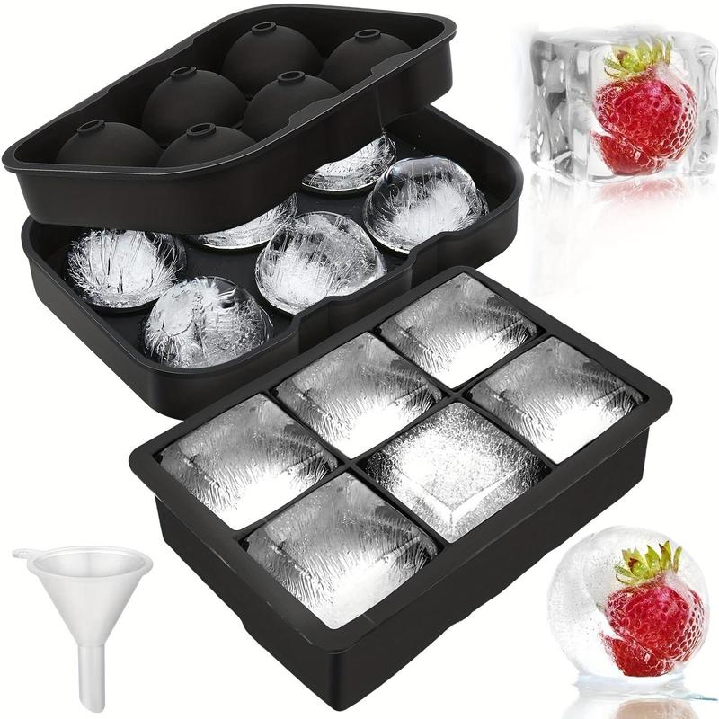 Product Introduction of Silicone Ice Cube Mold, 1 Count Reusable Ice Cube Tray, Household Ice Making Mold for Home Kitchen Bar, Kitchen Utensils 8