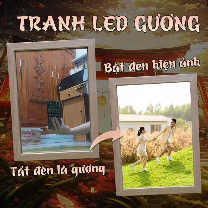 QUÀ TẶNG HOT TREND Ý NGHĨA TRANH LED GƯƠNG PHÁT SÁNG THIẾT KẾ THEO YÊU CẦU