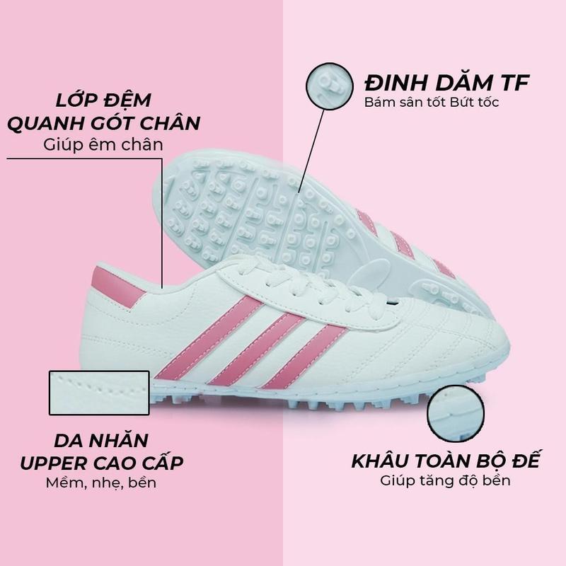 Product Introduction of Giày Đá Banh Giày Đá Bóng 3 Sọc Wika Ct3, Giày Bóng Đá Wika 3 Sọc Chính Hãng Giá Rẻ Da Pu Đã Khâu Toàn Bộ Đế Ôm Chống Trơn Trượt Giày Thể Thao Sneaker Sport Tập Thể Dục sân cỏ nhân tạo 2