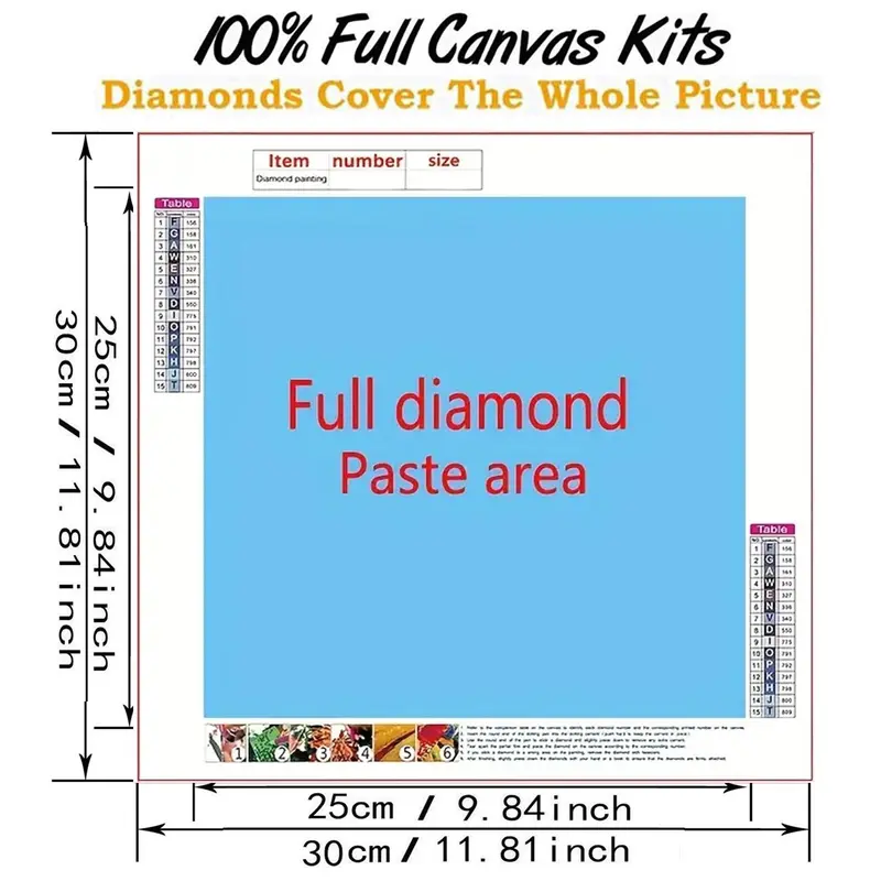 Highland Cow Pattern DIY Diamond Painting Kit without Frame, 6 Counts/Set 5D Diamond Painting Cross Stitch Kit, DIY Decor Painting for Bedroom Living Room 1