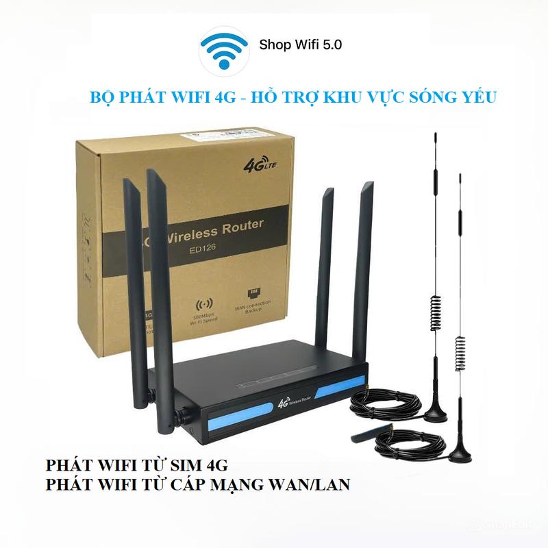 ED126 - Bộ phát Wifi Công nghiệp từ sim 4G - Hỗ trợ tốt ở những khu vực sóng yếu