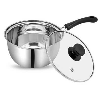 Product Introduction of Nồi nấu bột dùng bếp từ, Quánh inox nắp kính 16cm có tay cầm cách nhiệt, Nồi dùng mọi bếp 5
