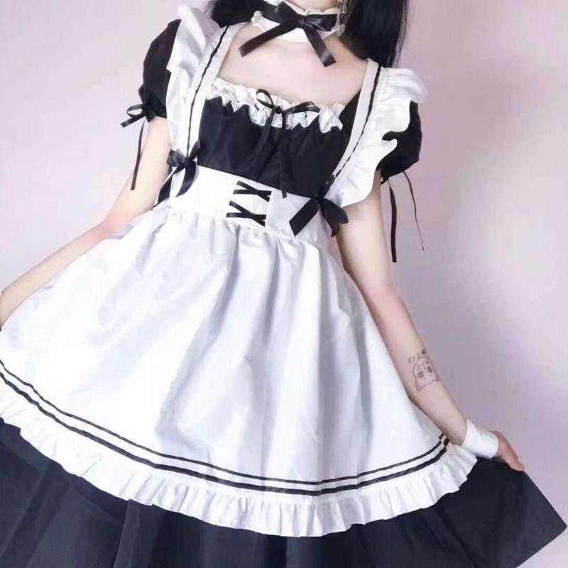 Trang Phục Hầu Gái, Cosplay Lolita Nhật Bản, Váy Lolita Dễ Thương, Gợi Cảm, Maid Maid Cosplay 3