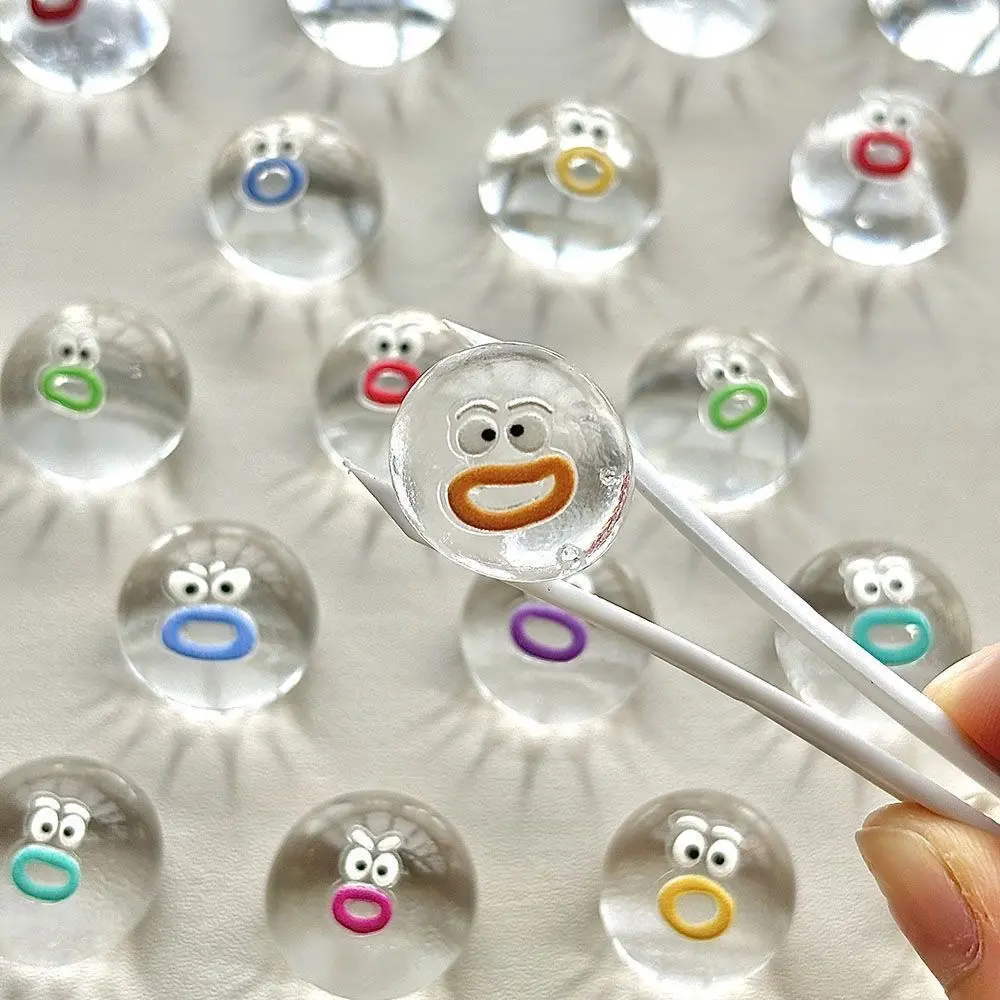 Small Nose Transparent Facial Expression Bag, Pinch Cartoon Small Ball Soft Glue Squeezing Toy Keychain Stress Relief Toy