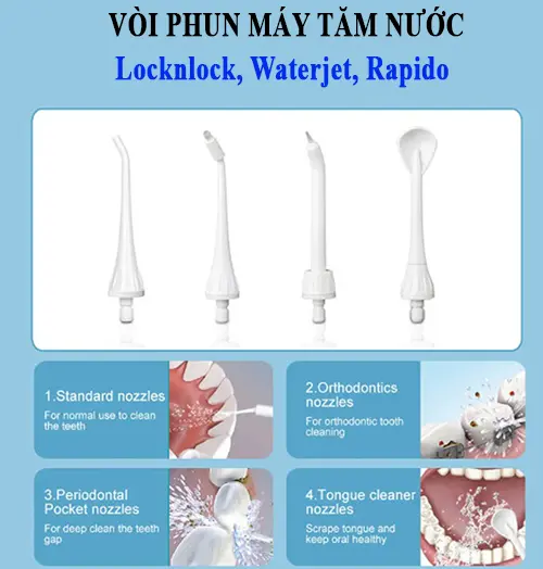 Vòi phun máy tăm nước lock&lock -Waterjet-Rapido
